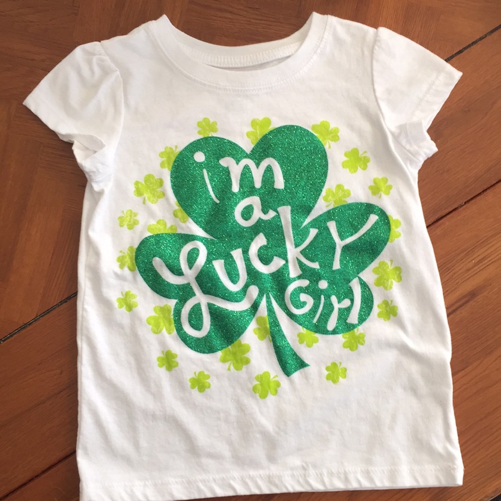 Freeze I’m a Lucky Girl St Patricks shirt size 5T